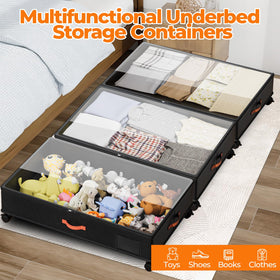 Ashwanth under-bed storage metal frame provides sturdy, durable support.
