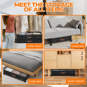 Ashwanth under-bed storage fits under beds taller than 7 inches for space-saving.