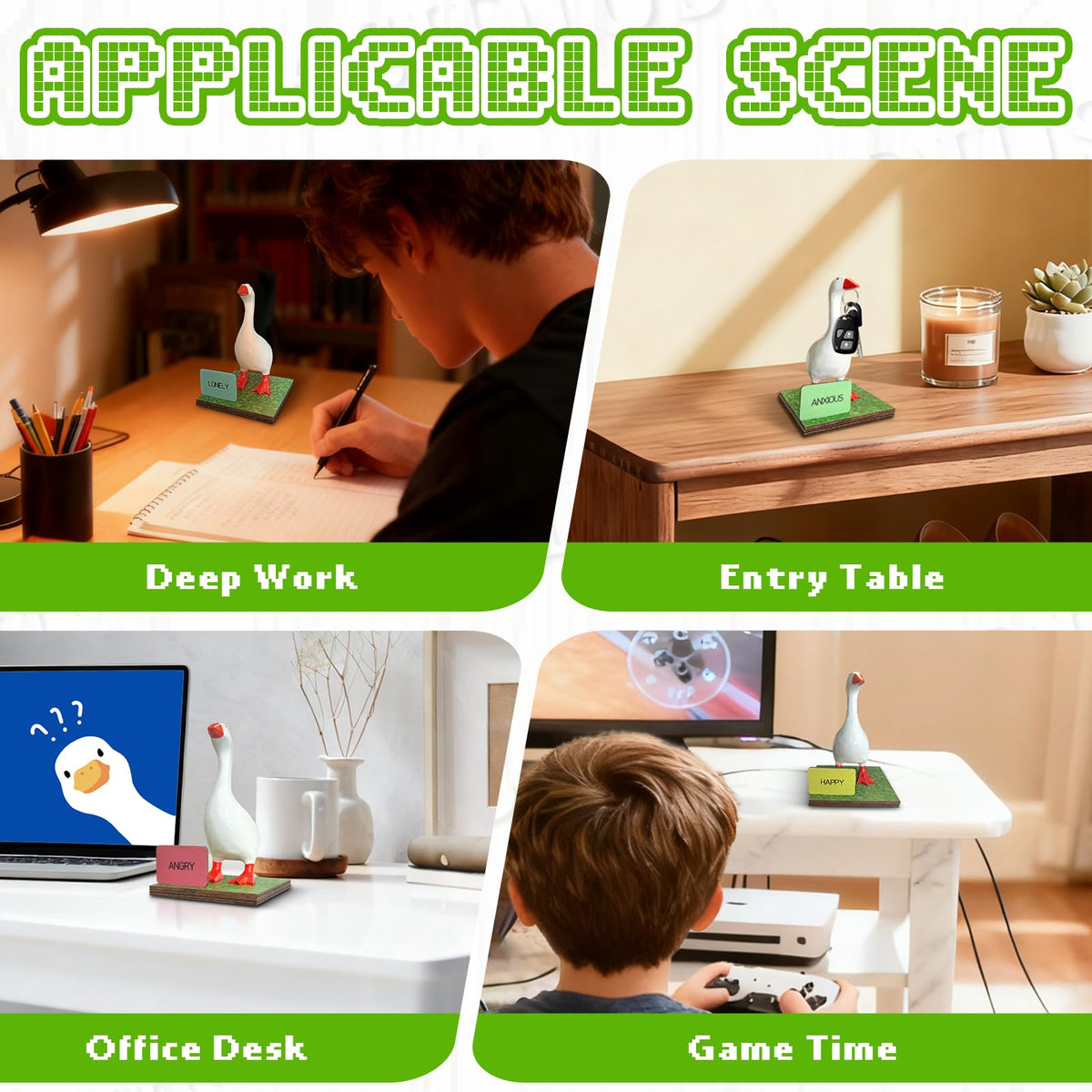 Asidius gift set complete with desk goose and mood signs