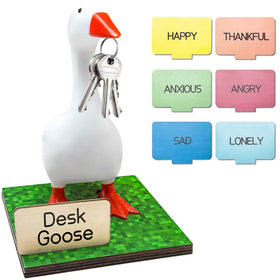 Asidius desk goose key holder with pixel base securely holds keys