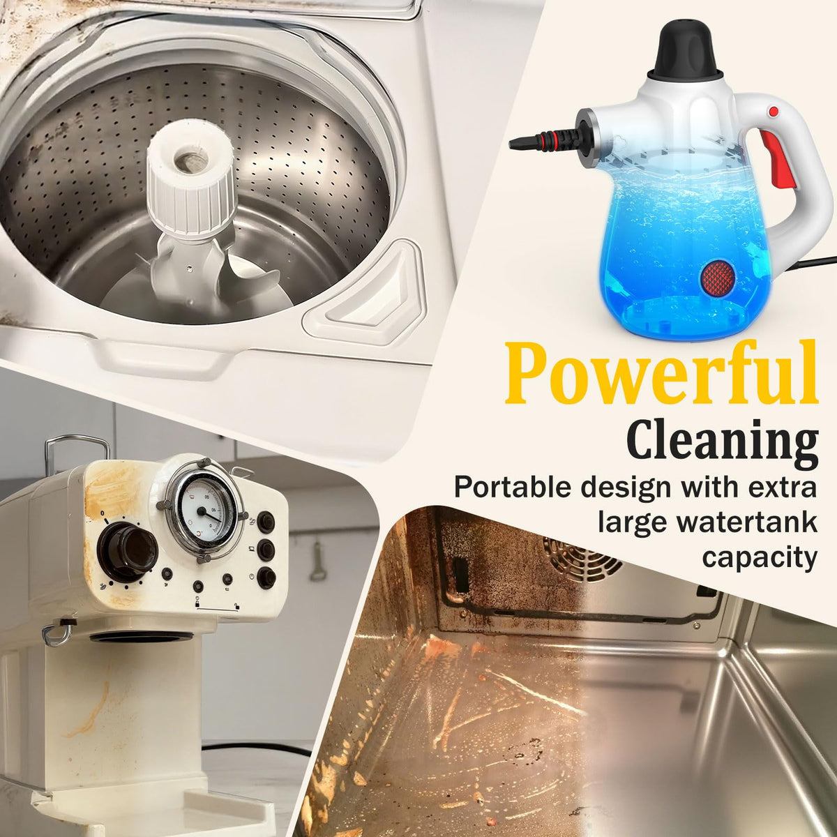 Asinpolly steam cleaner window-tracks cleans hard-to-reach edges
