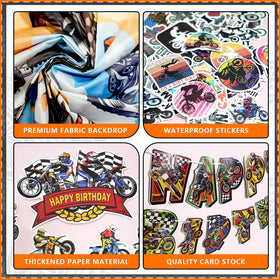 Asiriven balloon decor set brings vibrant colors to the dirt bike celebration