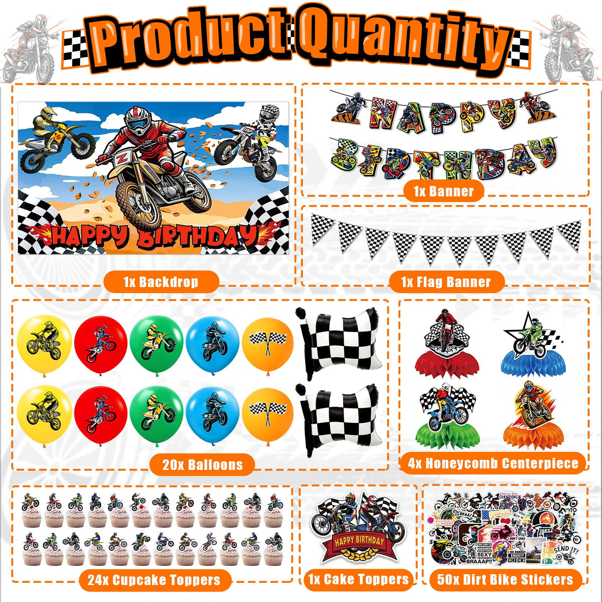 Asiriven checkered-flag banner adds classic race vibes for photos