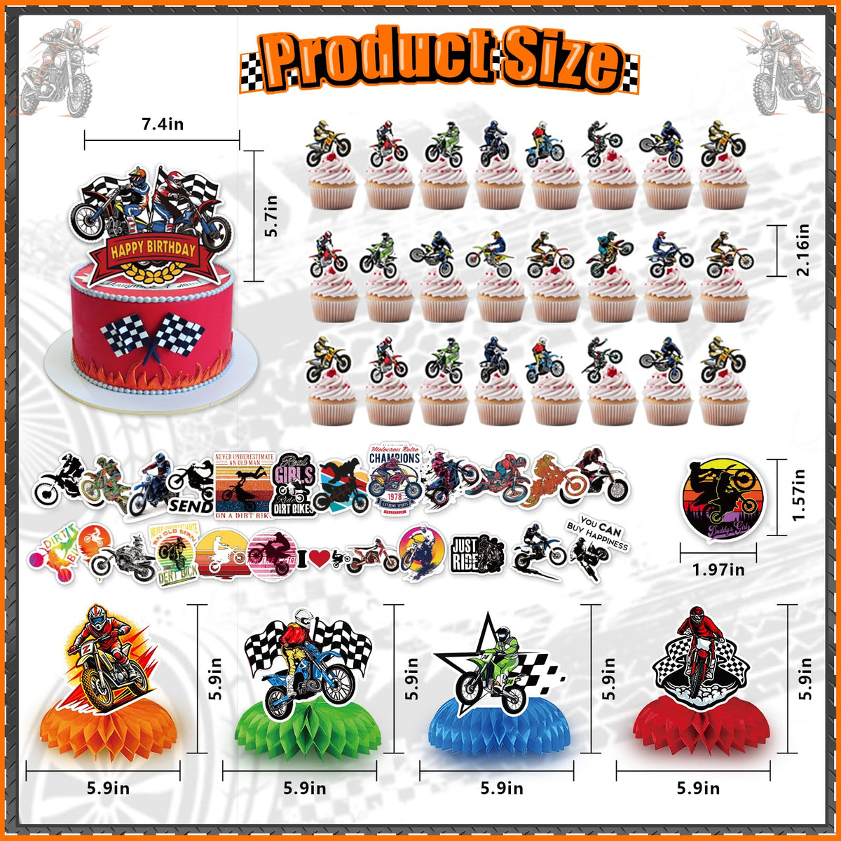 Asiriven cupcake toppers bring motocross fun to sweet treats