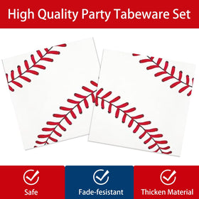 ASLERMURE baseball dinner plates 9-inch sturdy for meals