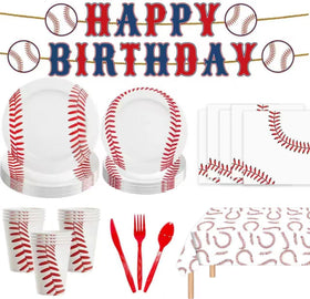 ASLERMURE baseball party banner decor for quick setup