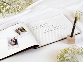 Aspen Studio signing pen included for effortless guest messages