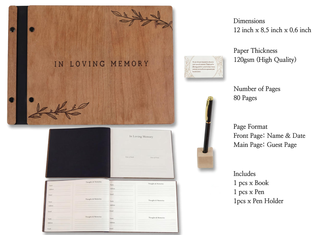 Letter-size pages in Aspen Studio guest book offer generous writing room