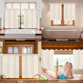ASPMIZ 36-inch-length curtains ready for quick, simple installation.