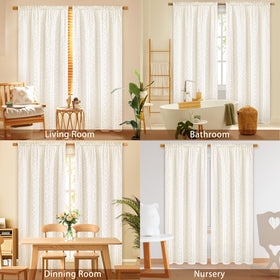 ASPMIZ Easy-care curtains stay inviting after washes with low-maintenance care.