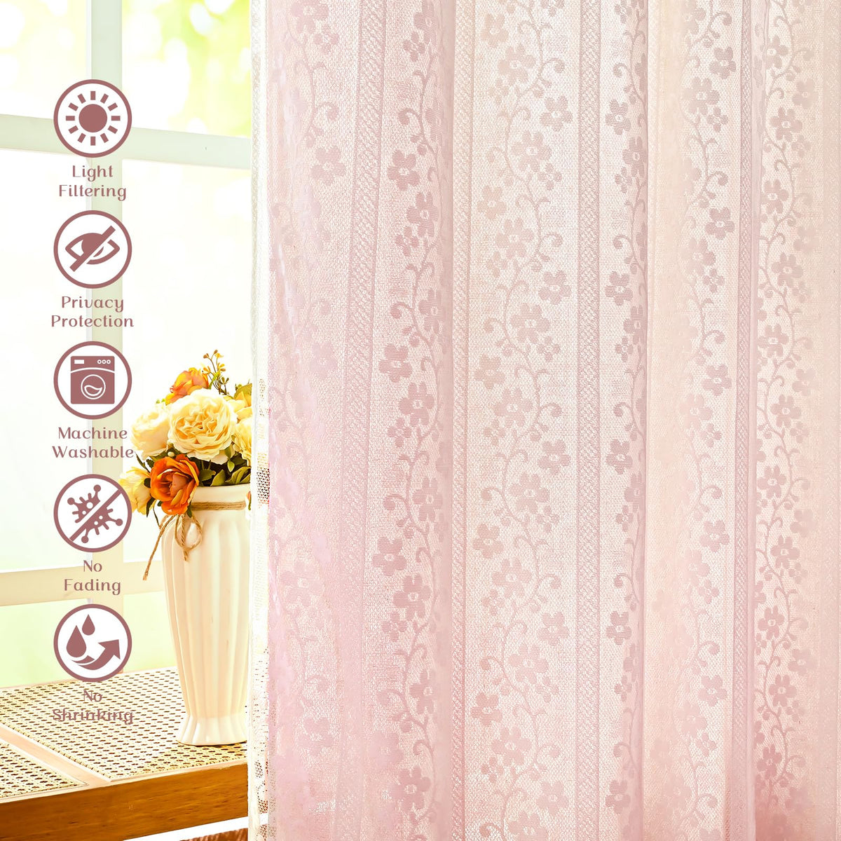 ASPMIZ included tiebacks offer flexible light control and layered styling.