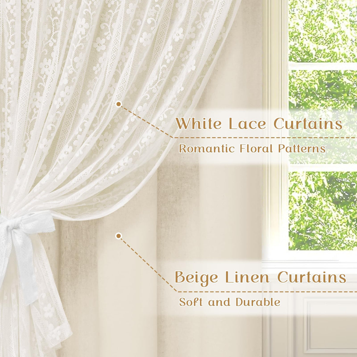 ASPMIZ Two-panel linen curtains 84 inch enhance living spaces with easy installation and elegant drape.