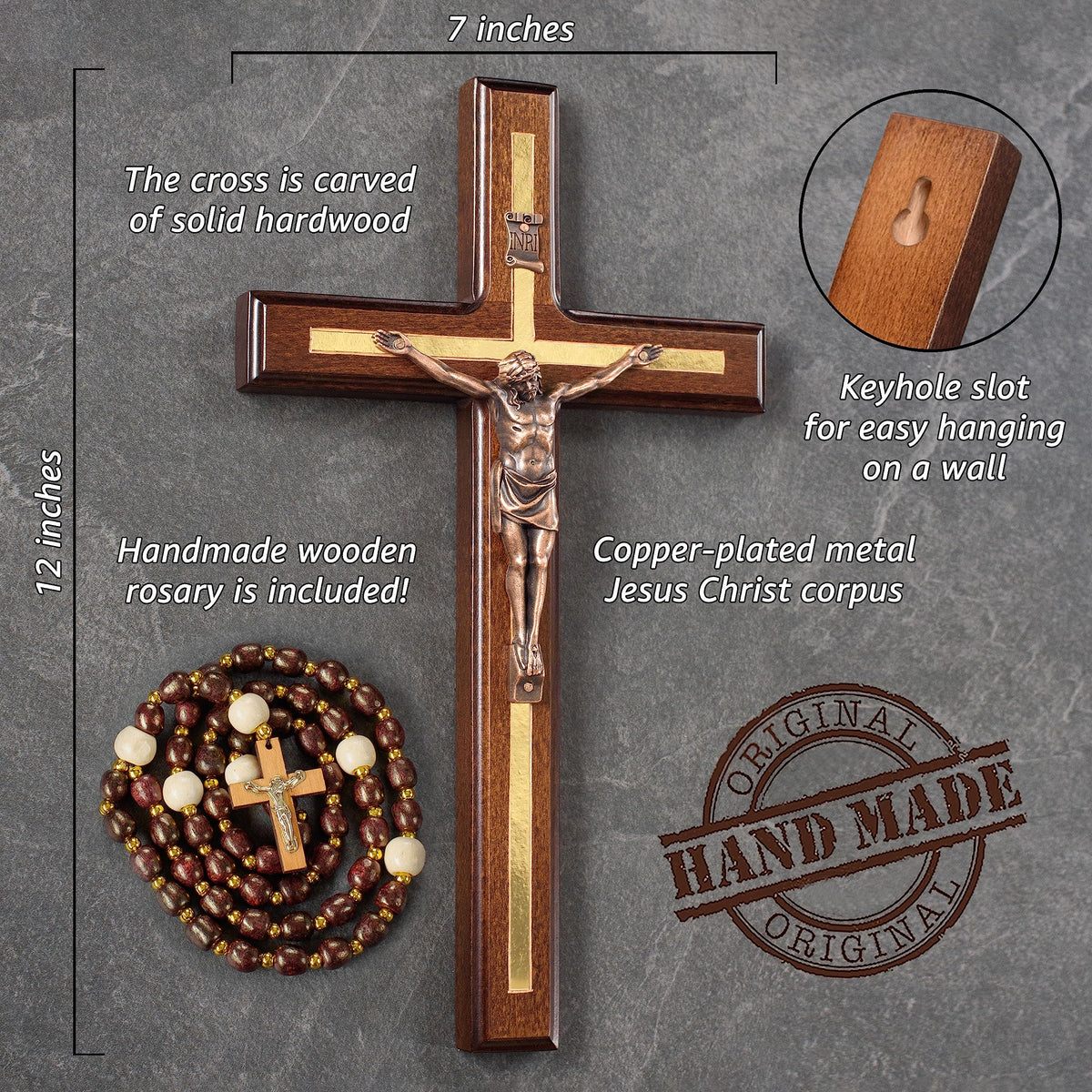 Asterom cross decor complements traditional and modern interiors.