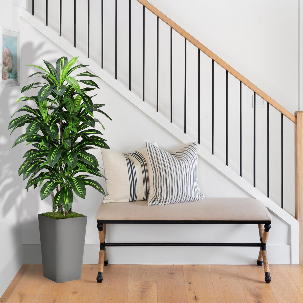 ASTIDY artificial Dracaena tree in a home office setting for maintenance-free decor