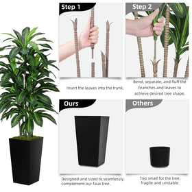 ASTIDY maintenance-free indoor tree offers evergreen appeal without care.