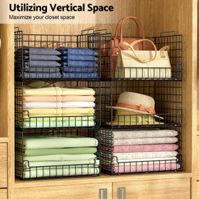 Astrorhine metal mesh closet bin offers breathable, durable organization for visible storage.