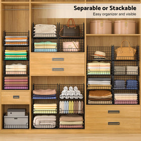 Astrorhine open-design bins enable easy access to folded clothes and accessories.