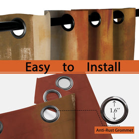 Asuexpect Burnt Orange Curtains noise reduction and privacy benefits