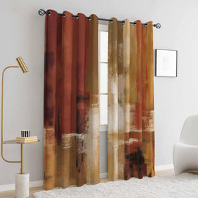 Asuexpect Burnt Orange Curtains provides privacy coverage in living spaces