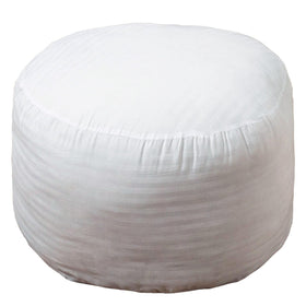 Asuprui pouf filler round 20x20x12 expands into a cozy ottoman.