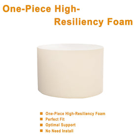 Asuprui pouf ottoman portable design allows quick relocation around rooms.