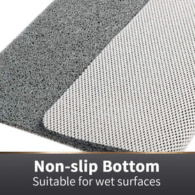 Asvin phthalate-free PVC bath mat safeguards surfaces with a durable, quick-dry profile.
