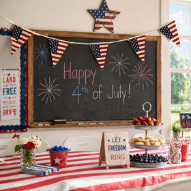 ASVP Shop 5m-length pennants provide ample coverage for entryways and balconies