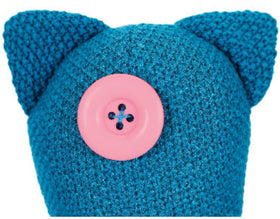 ASVP Shop Coraline close-up of handmade stitching and the signature one-eye button.