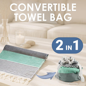 ATANI Turkish Beach Towel delivers midweight softness for cozy warmth.