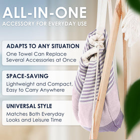 ATANI Turkish Beach Towel pre-shrunk care maintains size after cold washes