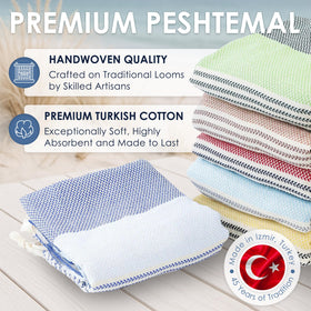 ATANI Turkish Beach Towel pure Aegean cotton texture close-up.