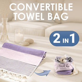 ATANI Turkish Beach Towel quick-dry action keeps it fresh between uses