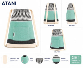 ATANI Turkish Beach Towel demonstrates quick-drying comfort after a swim.