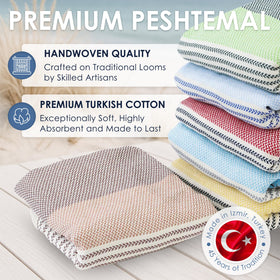 Sand-shake weave of ATANI Turkish Beach Towel sheds grit easily.