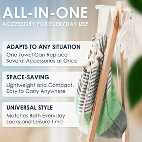 ATANI Turkish Beach Towel features size-safe care with a stable finish.