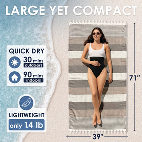 ATANI Turkish Beach Towel stays fresh even after humid, tropical use.
