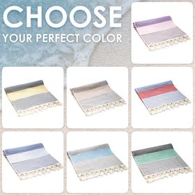 ATANI Turkish Beach Towel has a zip pocket to secure essentials.