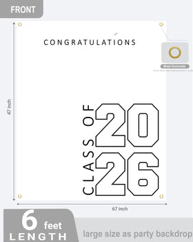 ATFUNSHOP Class of 2026 fabric detail highlights wrinkle resistance.