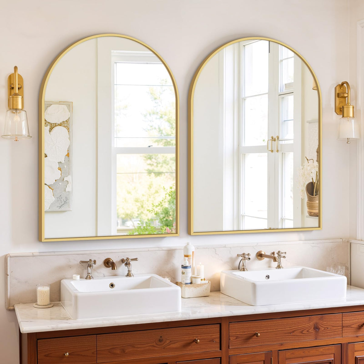 Atilioo anti-rust brushed texture frame for durable bathroom decor.