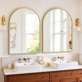 Atilioo anti-rust brushed texture frame for durable bathroom decor.