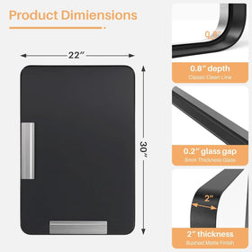 Atilioo mirror wall-mount horizontal view showing versatile installation