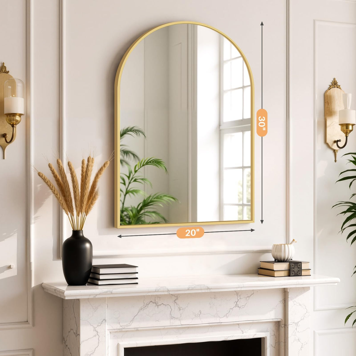 Atilioo 30x20 inch mirror fits compact bathrooms and vanities.