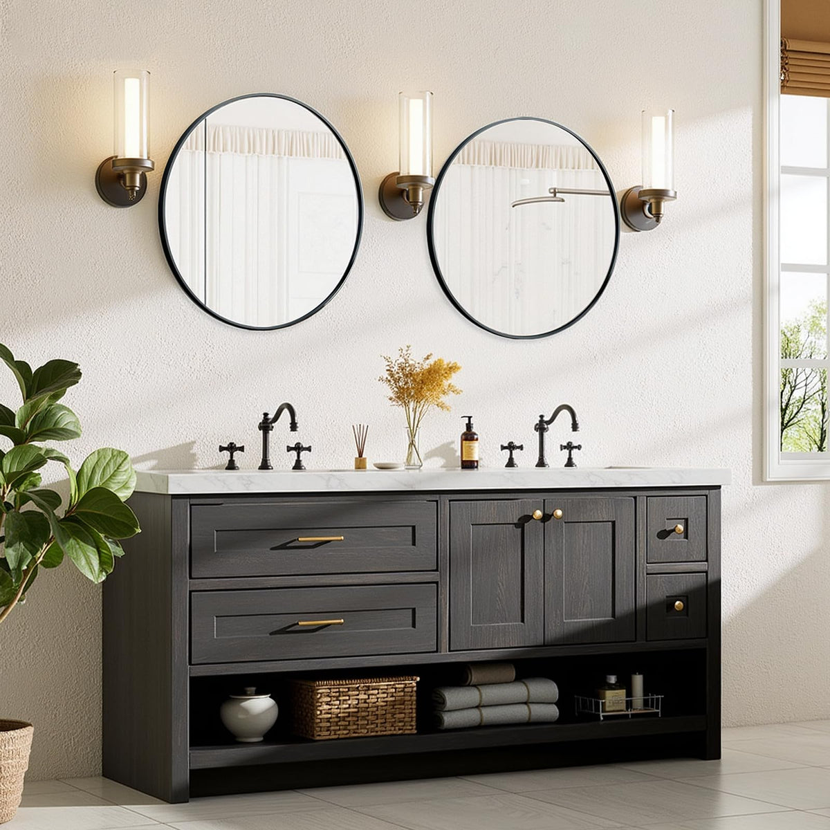 Versatile Atilioo mirror suited for bathroom bedroom living room or entryway