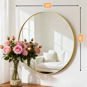 Tempered glass round mirror from Atilioo for durable, distortion-free reflections.