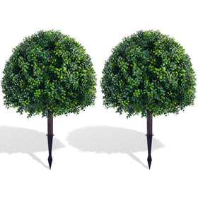 ATLIKE 24-inch boxwood topiary outdoors ready for planters