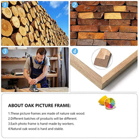 ATOBART oak frame on table showing sample photo