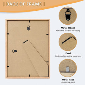 ATOBART oak frame mounted on wall for elegant display