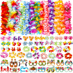Atonofun Hawaiian leis necklace for tropical party décor and photo moments
