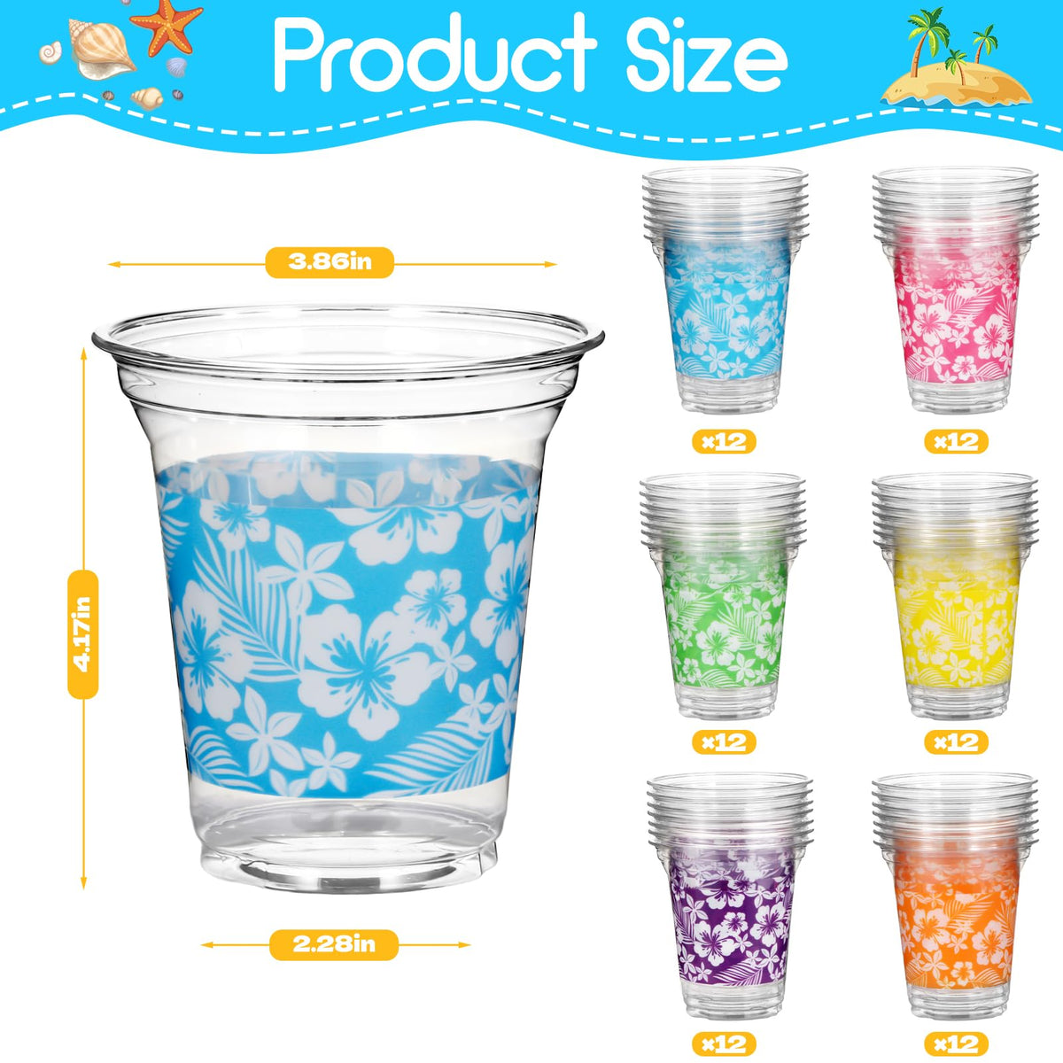 Durable PET plastic Atonofun cups for cold drinks at outdoor events