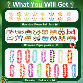 Atonofun luau paper glasses create playful, photo-ready party accents.